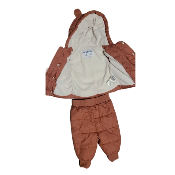 Old Navy Babies Matching 2 Piece Snowsuit Set 3-6m EUC - Picture 4 of 4